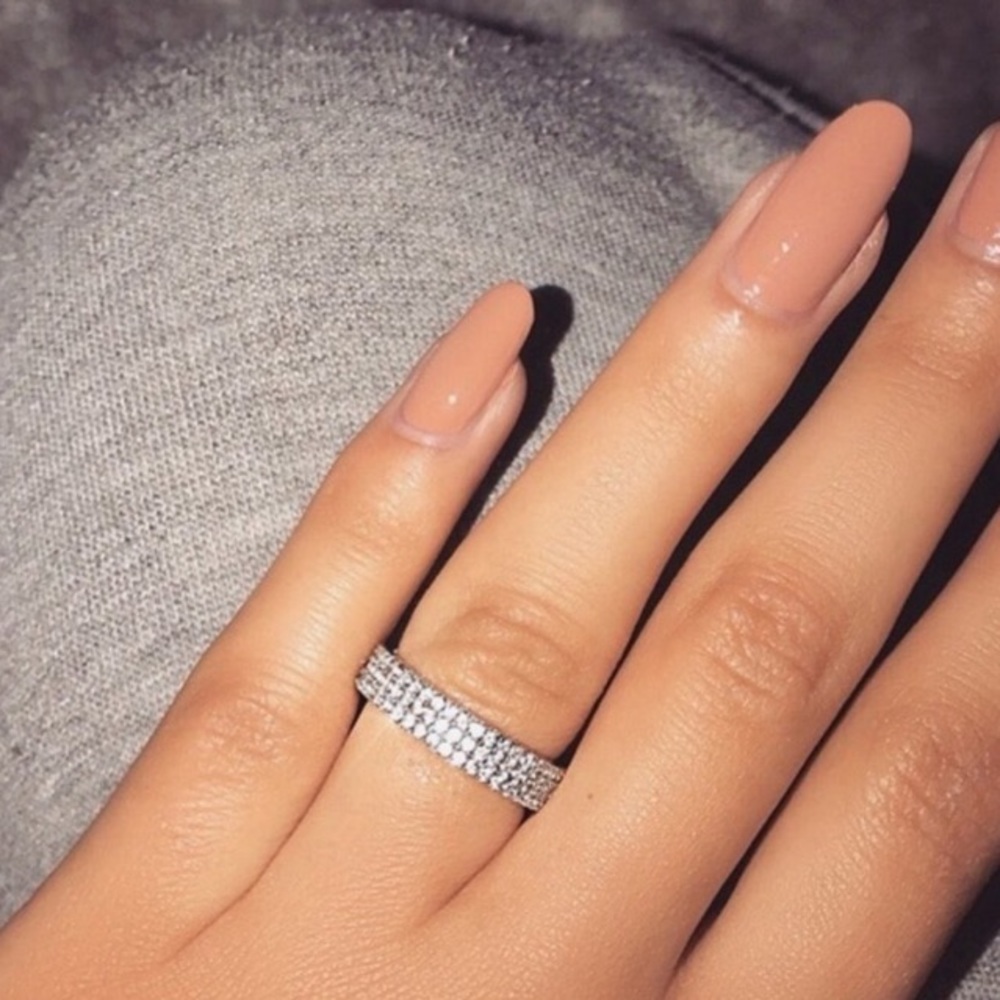 Sterling silver eternity wedding band ring - Picture 2 of 8